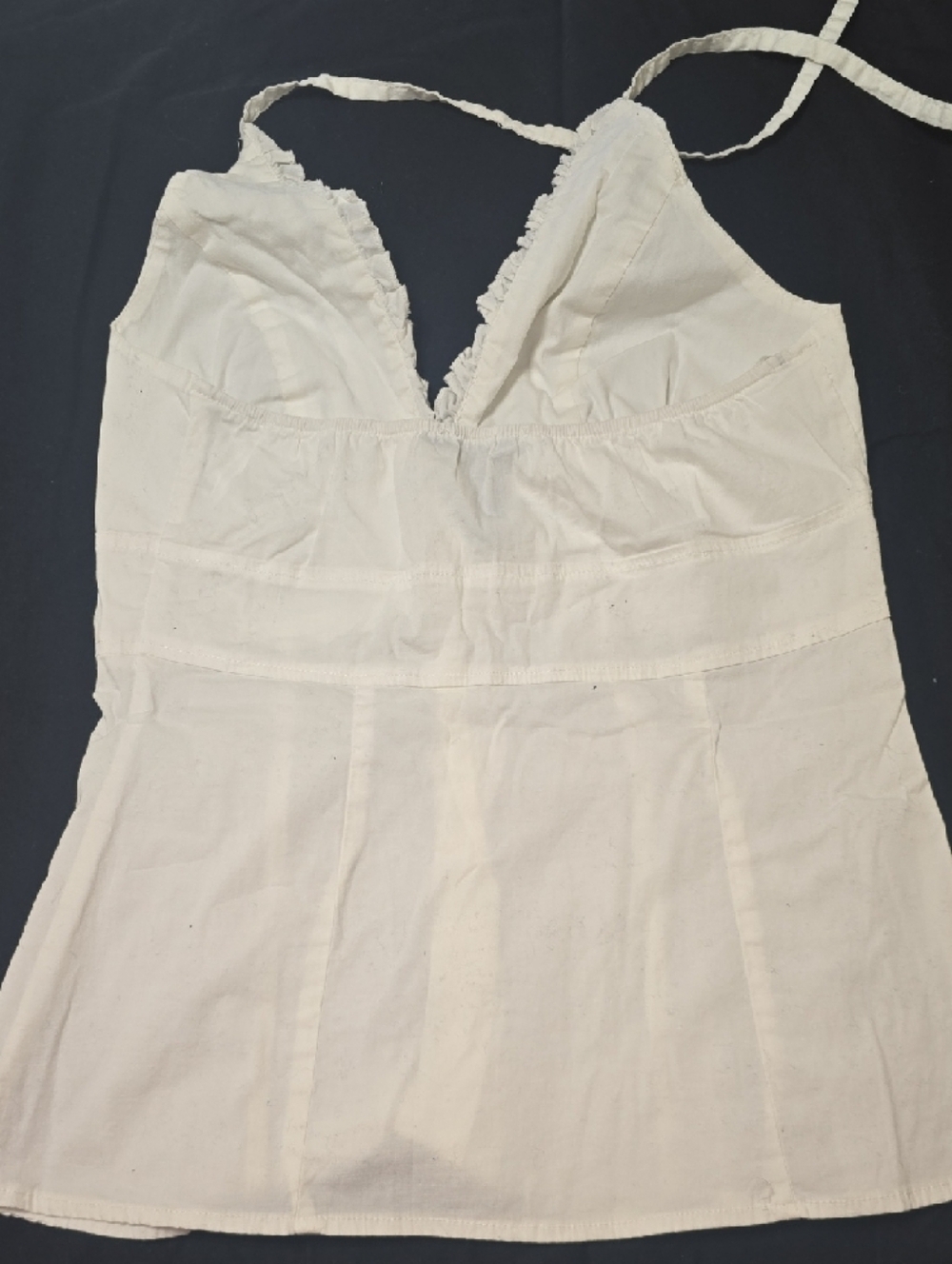 Rampage White Halter Button-Front Top - Picture 4 of 4